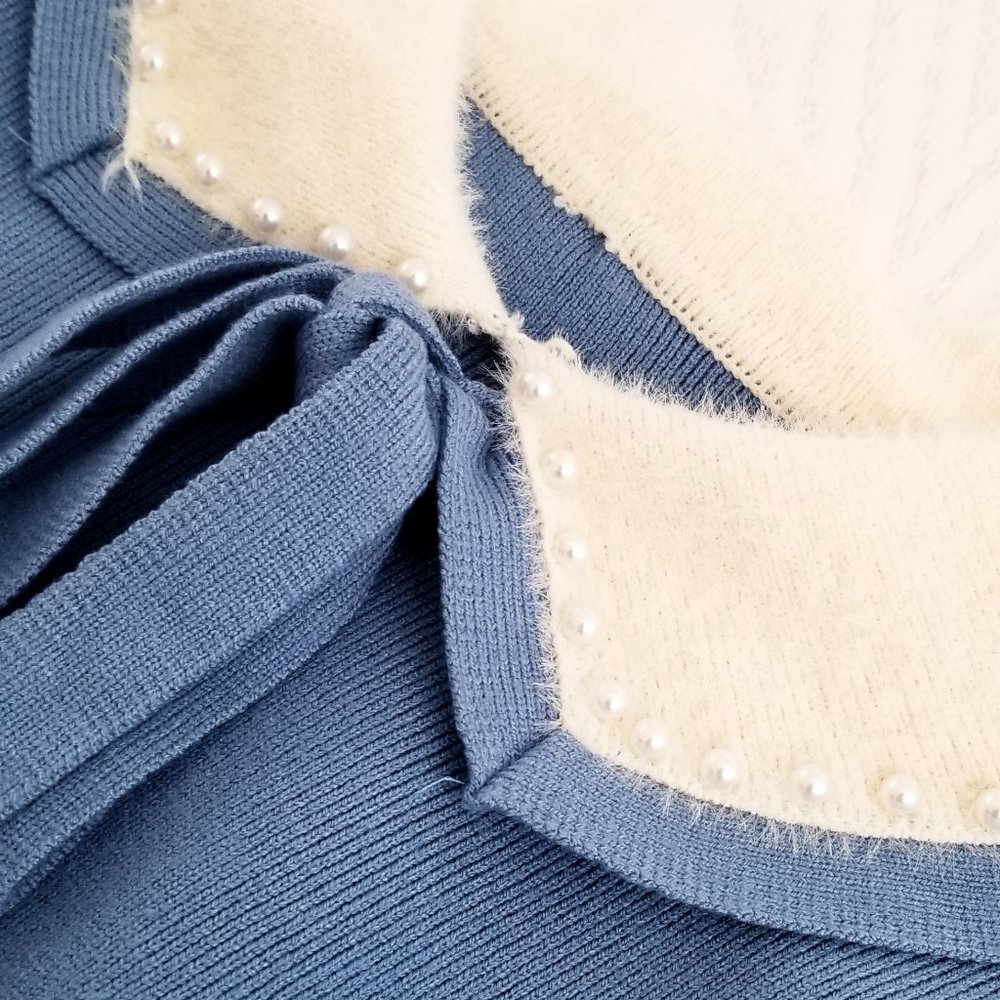 Pearl Collared Faux Fur Sweater - Picture 3 of 3